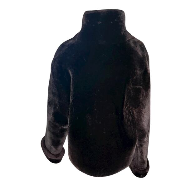 Vtg 50s Fur Coat Swing Style Rolled Cuff Womens Size M Hollywood Glam Mad Men - Picture 6 of 10